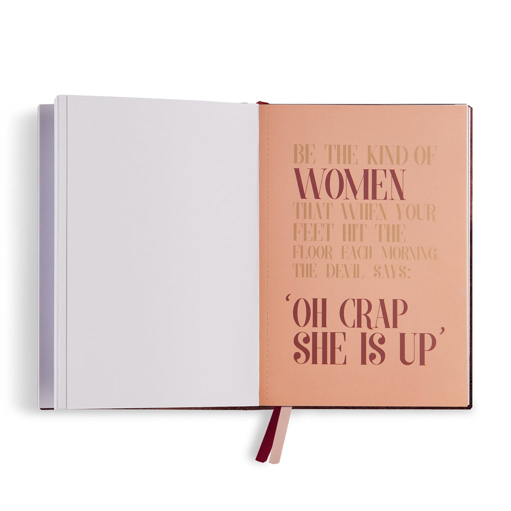 Embroidered quote notebook - "Well behaved women" - BIEN moves